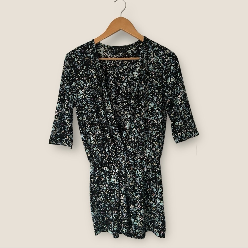 Club L Floral Deep V Romper